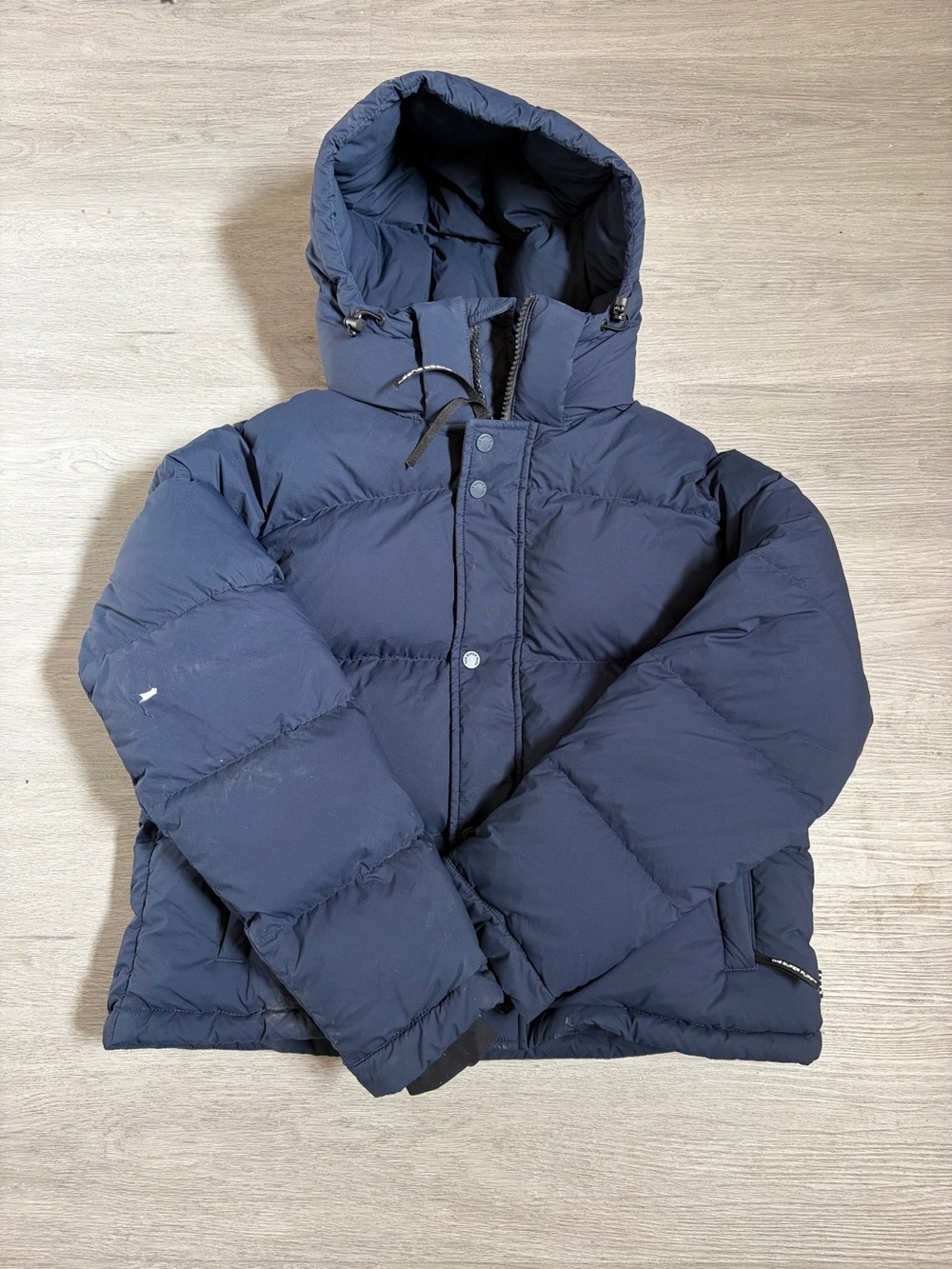 Aritzia The Super Puff Down Puffer Jacket Navy Blue Size M